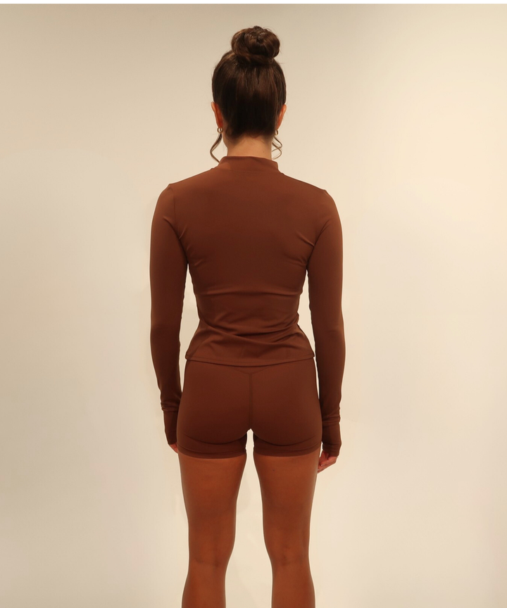All Set Brown (Top + Shorts + Jacket)